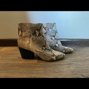 Anthropologie - Dolce Vita snake skin booties